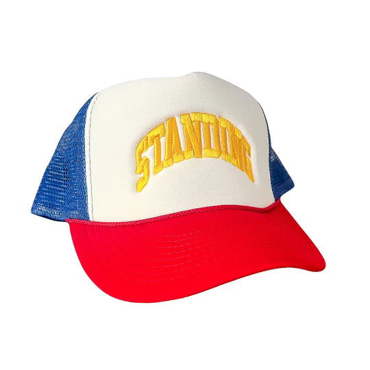 Red/White/Blue STANDING Trucker Hat