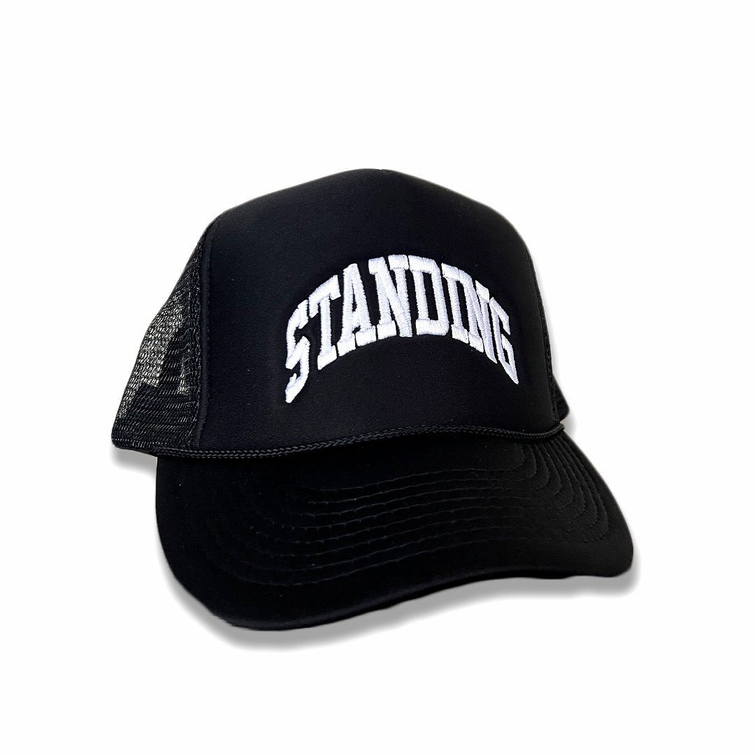 Black STANDING Trucker - Keep Swinging, LLC -