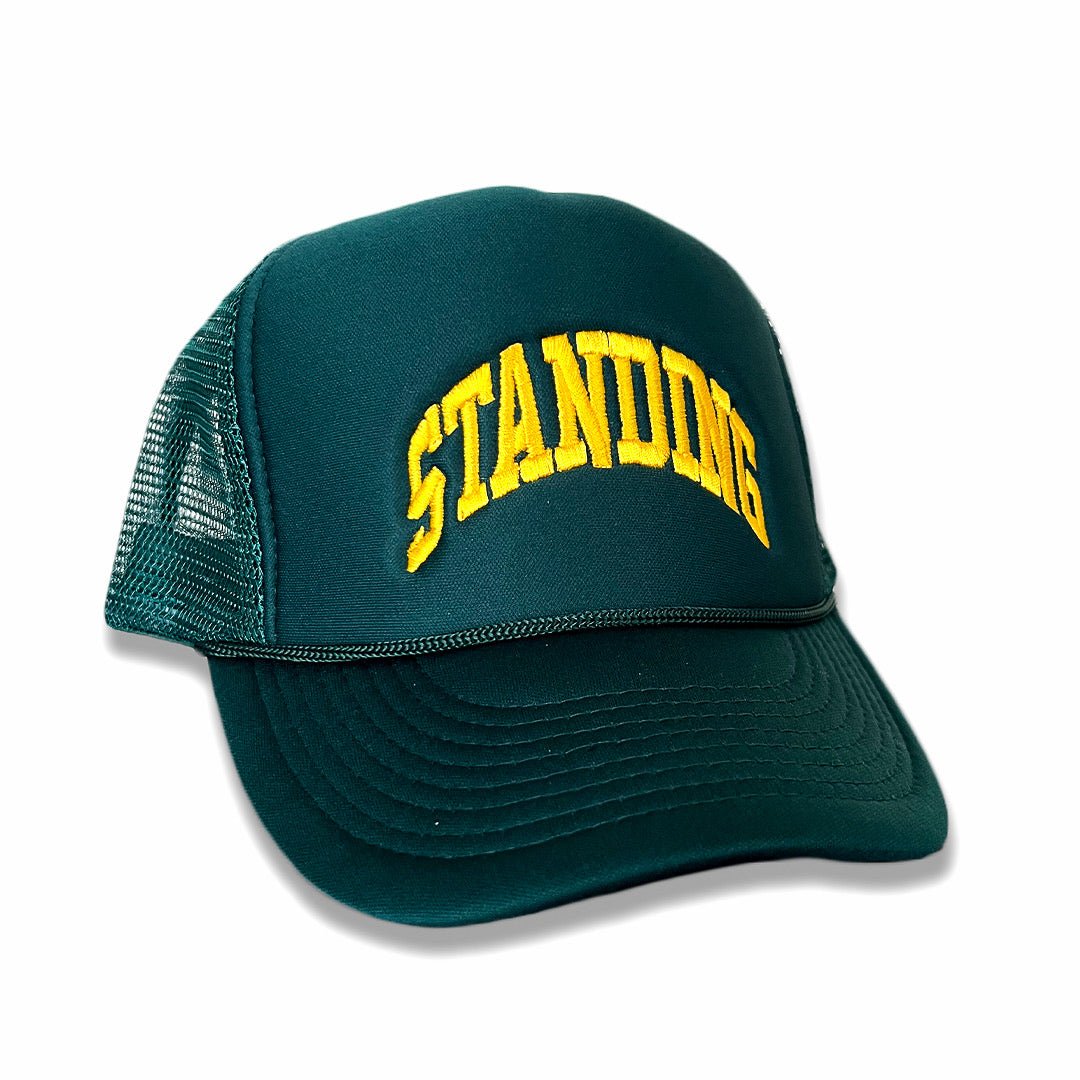 Green STANDING Trucker - Keep Swinging, LLC -