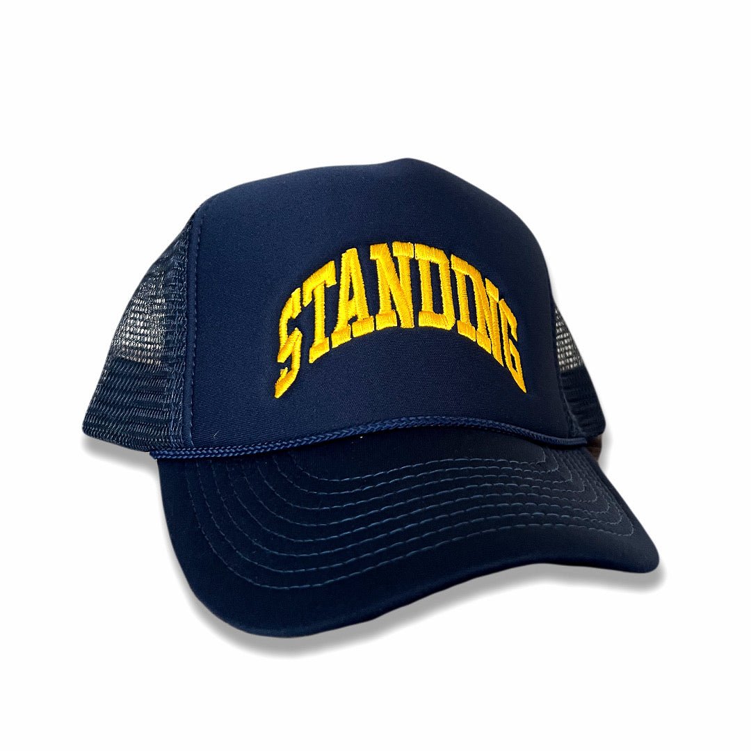 Navy STANDING Trucker - Keep Swinging, LLC -