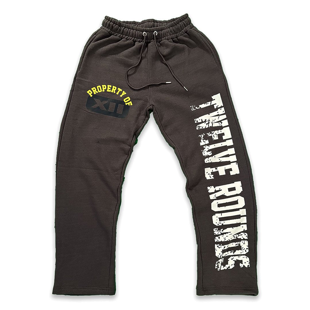 Property of XII Sweatpants - Charcoal Gray - Keep Swinging, LLC - Sweatpants