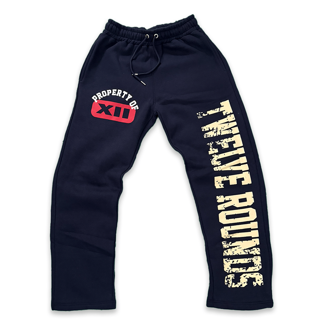 Property of XII Sweatpants - Navy Blue - Keep Swinging, LLC - Sweatpants