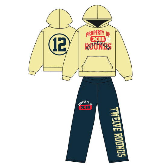 Faded Yellow Property of XII Sweatsuit - Keep Swinging, LLC - Sweatuit