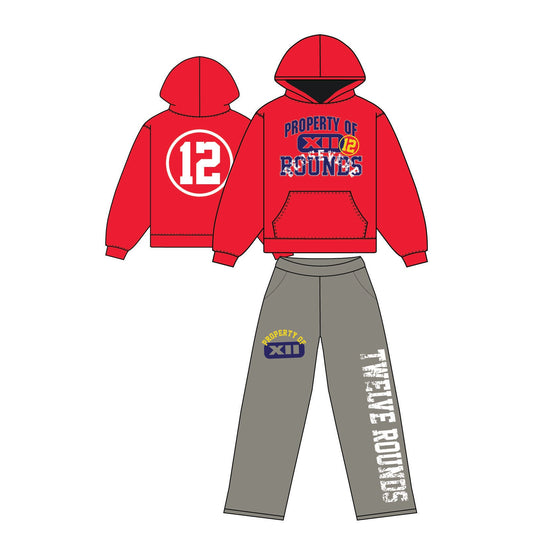 Red Property of XII Sweatsuit - Keep Swinging, LLC - Sweatuit